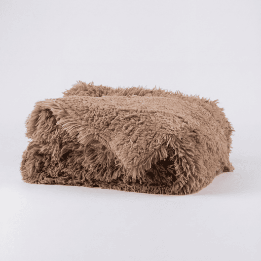 Manta NEW LUXURY poliéster 130x160cm cor taupe