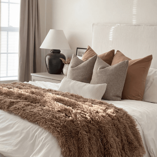 Manta NEW LUXURY poliéster 160x220cm cor taupe
