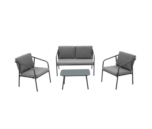 Set de jardín narón colos gris - conforama