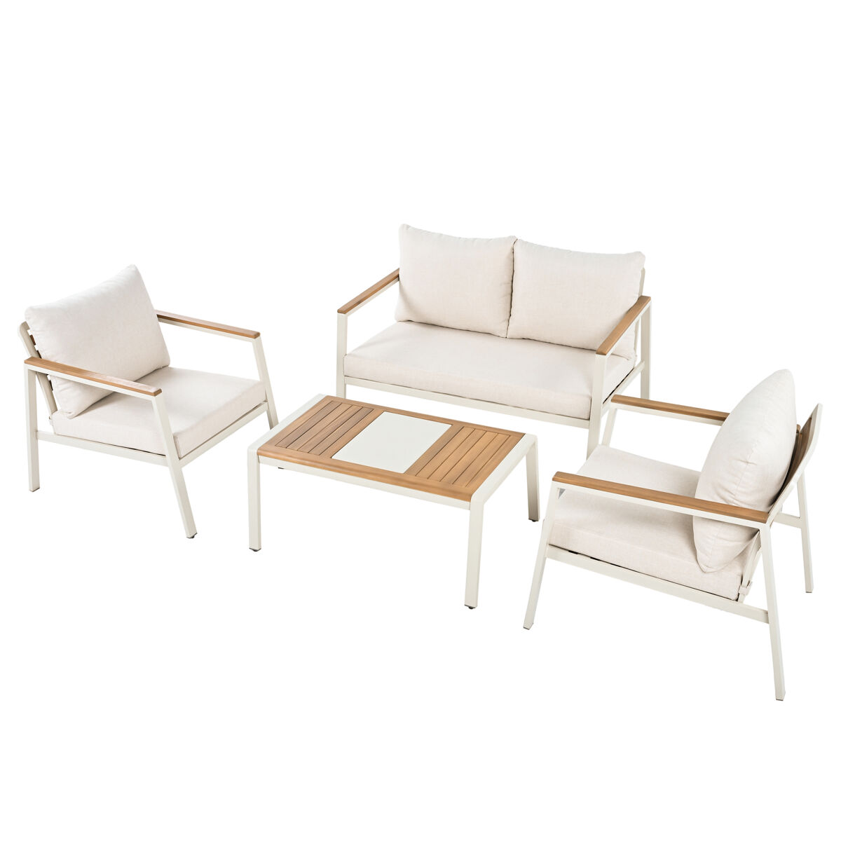 Set de jardín olerios color crema - conforama