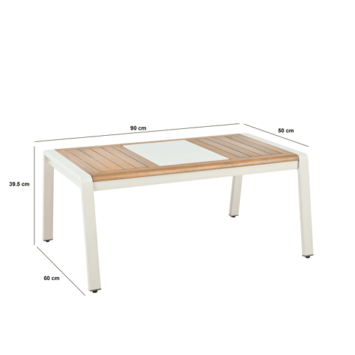 Conjunto de jardim OLERIOS cor creme