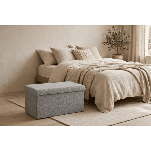 Baú desdobrável TEDDY 38x76x38cm cinzento Baú desdobrável TEDDY 38x76x38cm cinzento