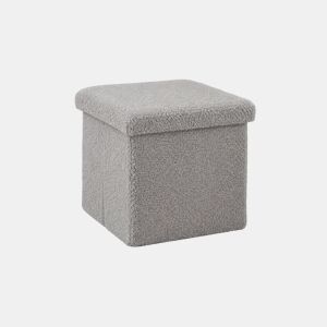 Puff dobrável TEDDY 38x38x38cm cor gris