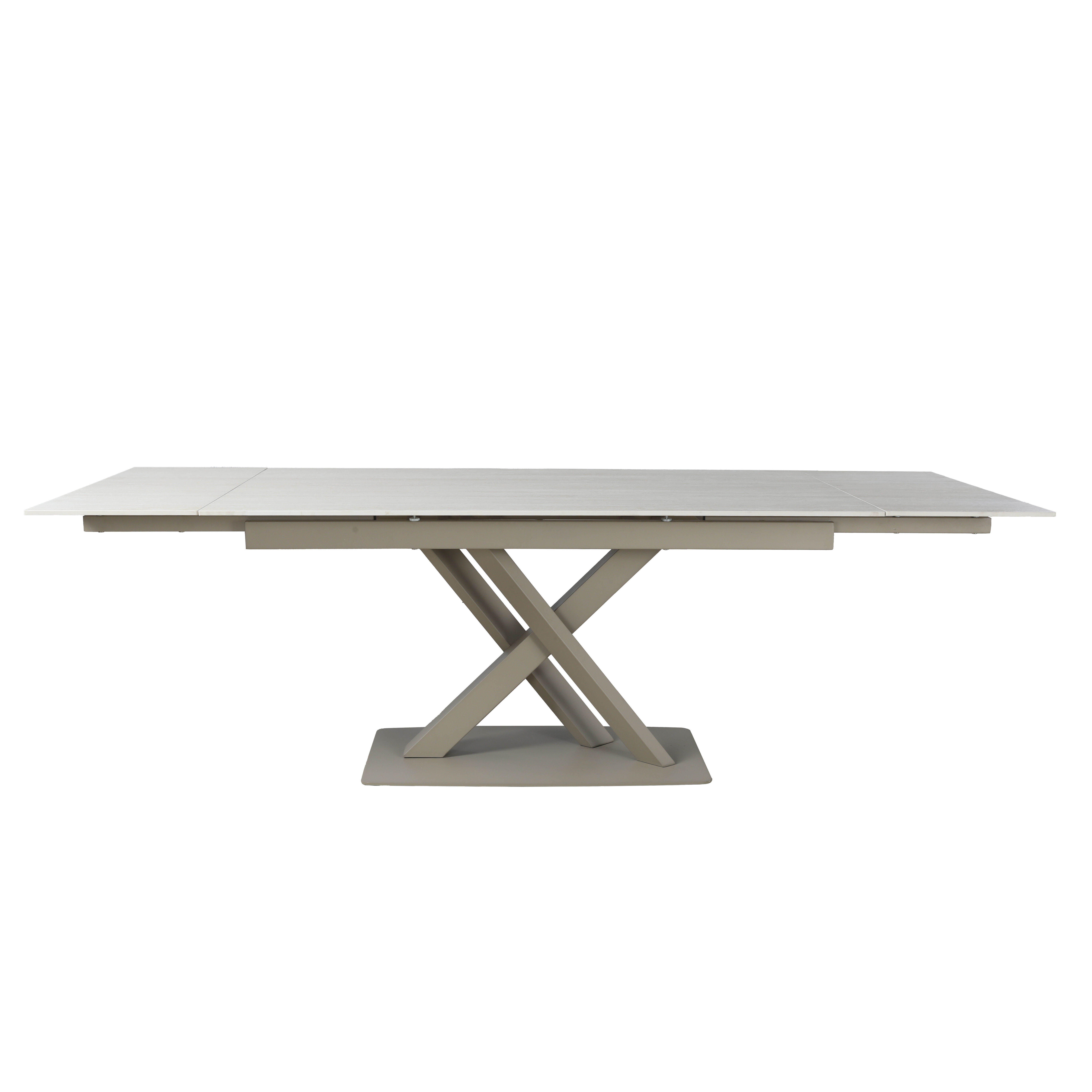 Mesa de comedor extensible beige EVORA