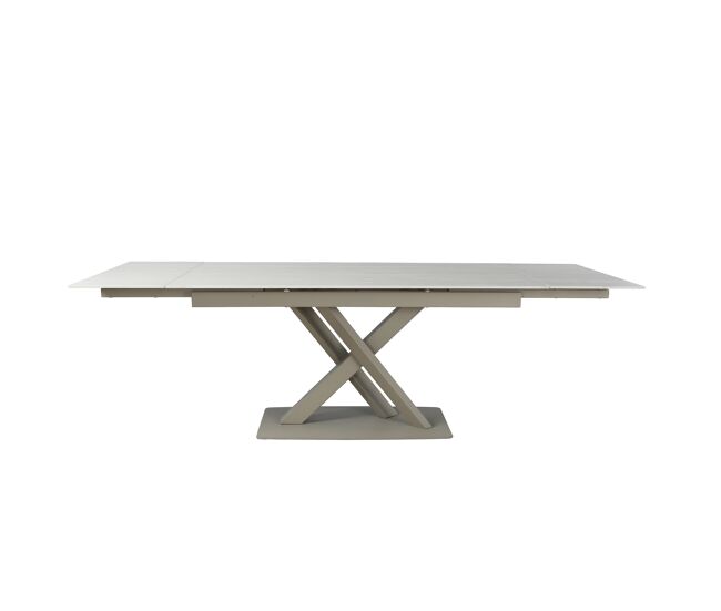 Mesa de comedor extensible beige EVORA