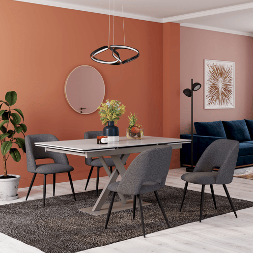 Mesa de jantar extensível EVORA bege