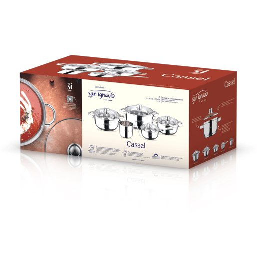 Trem de cozinha ACERO INOXIDABLE 9 peças da marca SAN IGNACIO