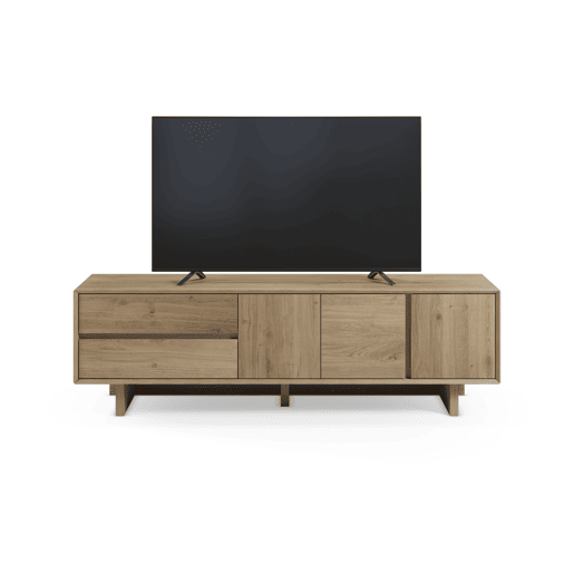 Móvel de TV GARONA com 180cm e 3 portas cor carvalho