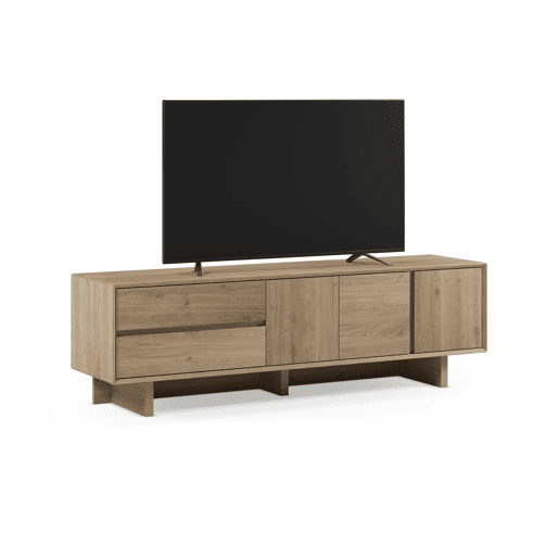 Móvel de TV GARONA com 180cm e 3 portas cor carvalho