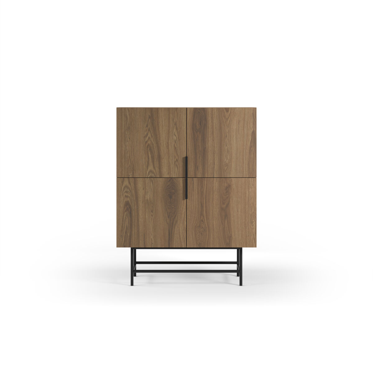 Mueble auxiliar 4 puertas color roble DIAL