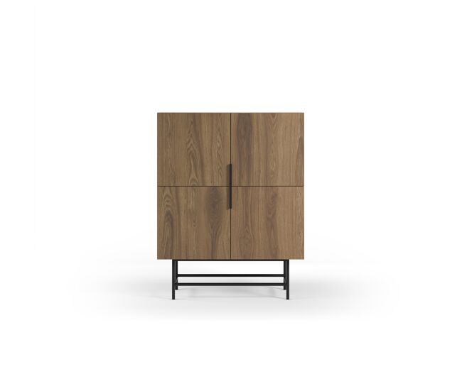 Mueble auxiliar 4 puertas color roble dial