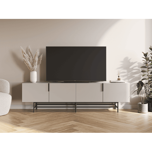 Móvel de TV com 4 portas DIAL 200cm creme Móvel de TV com 4 portas DIAL 200cm creme