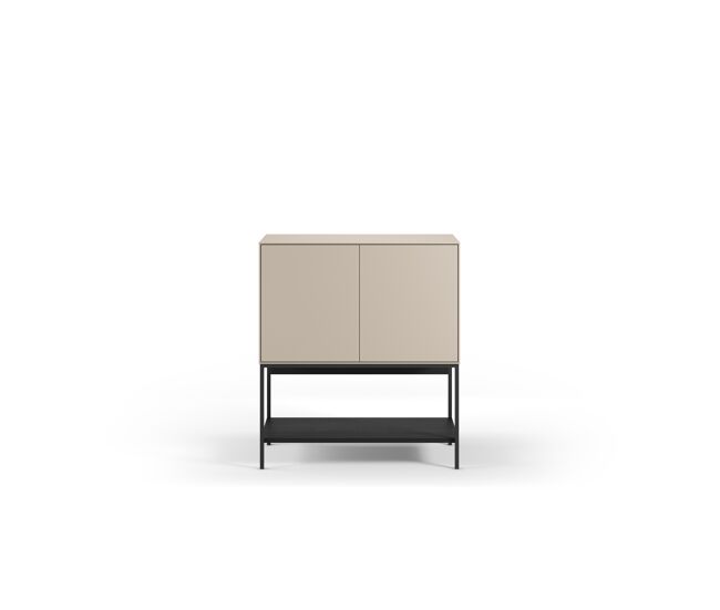 Mueble auxiliar 2 puertas crema y negro mical