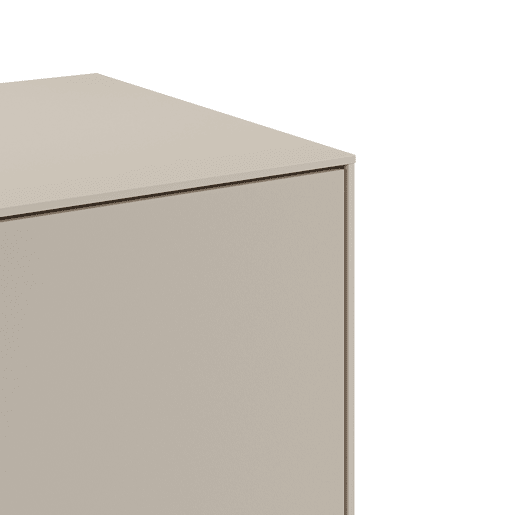 Móvel auxiliar MICAL de 2 portas em creme e preto
