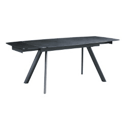 Mesa de jantar extensÃvel NUNGWI preto Mesa de jantar extensÃvel NUNGWI preto