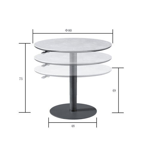 Mesa de jantar elevável VEGAS cinza