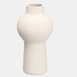 Vaso BOLA 27cm cerâmica cor branco marca CONFORAMA