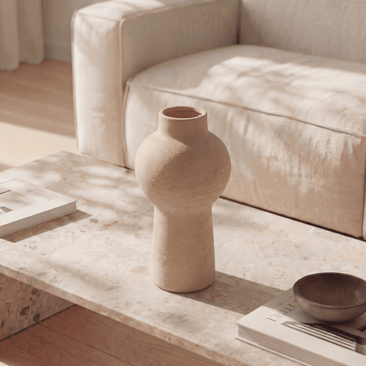 Vaso BOLA 27cm cerâmica cor terra marca CONFORAMA