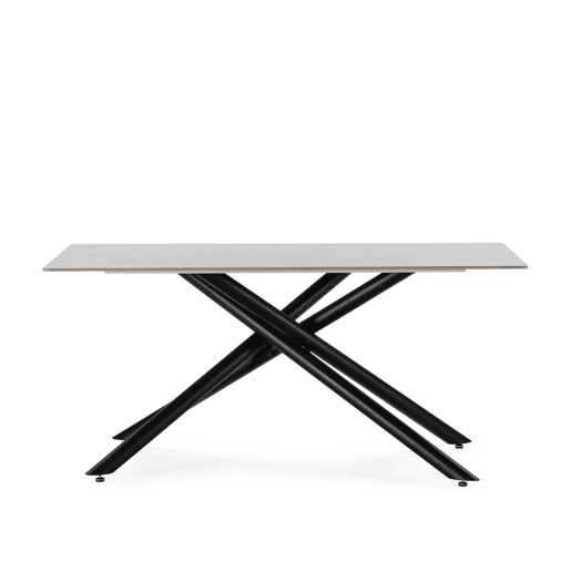 Mesa de jantar fixa cor bege SAJU Mesa de jantar fixa cor bege SAJU