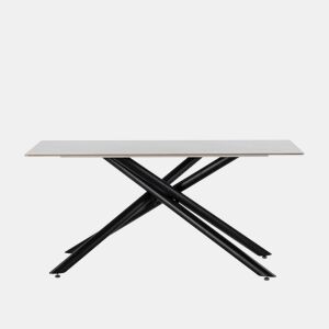 Mesa de jantar fixa cor bege SAJU