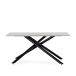 Mesa de comedor fija color beige SAJU Mesa de comedor fija color beige SAJU Negro