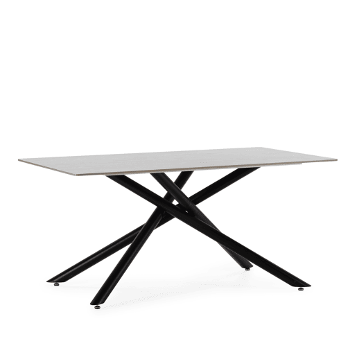 Mesa de jantar fixa cor bege SAJU Mesa de jantar fixa cor bege SAJU