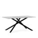 Mesa de comedor fija color beige SAJU Mesa de comedor fija color beige SAJU Negro