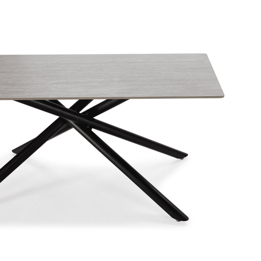 Mesa de jantar fixa cor bege SAJU Mesa de jantar fixa cor bege SAJU