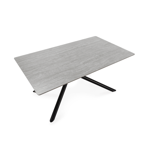 Mesa de jantar fixa cor bege SAJU Mesa de jantar fixa cor bege SAJU