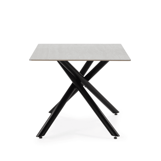 Mesa de jantar fixa cor bege SAJU Mesa de jantar fixa cor bege SAJU