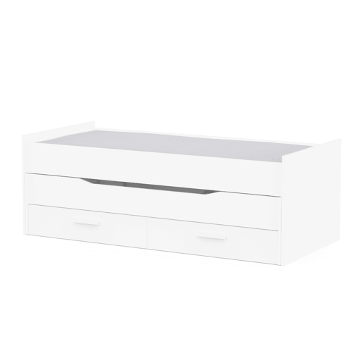 Cama DUOBOX 90x200cm e 90x190cm cor branco Cama DUOBOX 90x200cm e 90x190cm cor branco