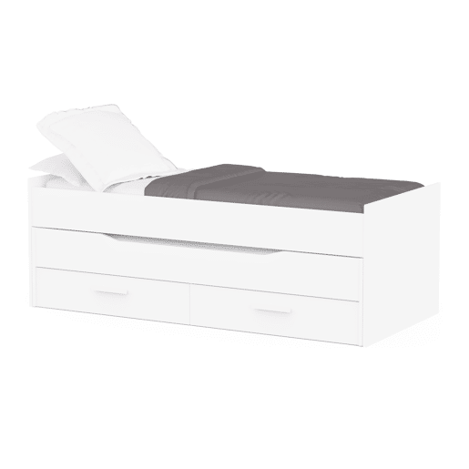 Cama DUOBOX 90x200cm e 90x190cm cor branco Cama DUOBOX 90x200cm e 90x190cm cor branco