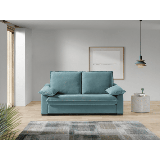 Sofá cama 3 lugares DODO cor azul turquesa