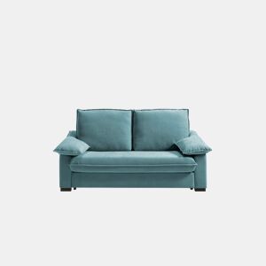 Sofá 3 lugares DODO 208cm cor cinza azul turquesa