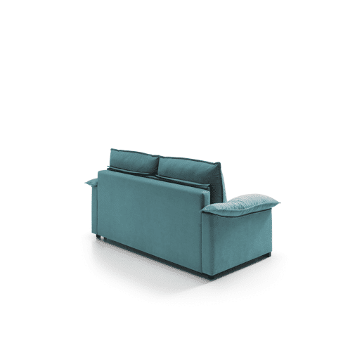 Sofá 3 lugares DODO 208cm cor cinza azul turquesa