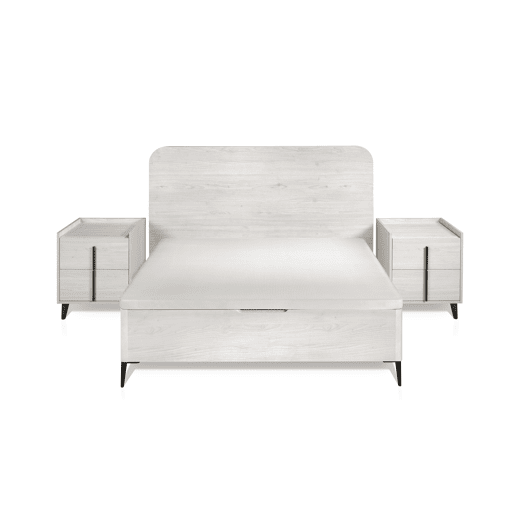 Mesa de cabeceira com 2 gavetas 41x58x38cm glaciar MOMA SOMNALIS