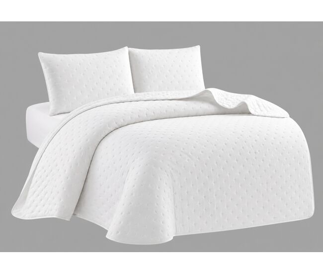 Colcha lotus somnalis cama 90cm color blanco
