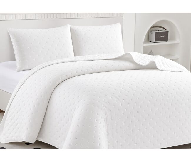 Colcha lotus somnalis cama 135cm color blanco