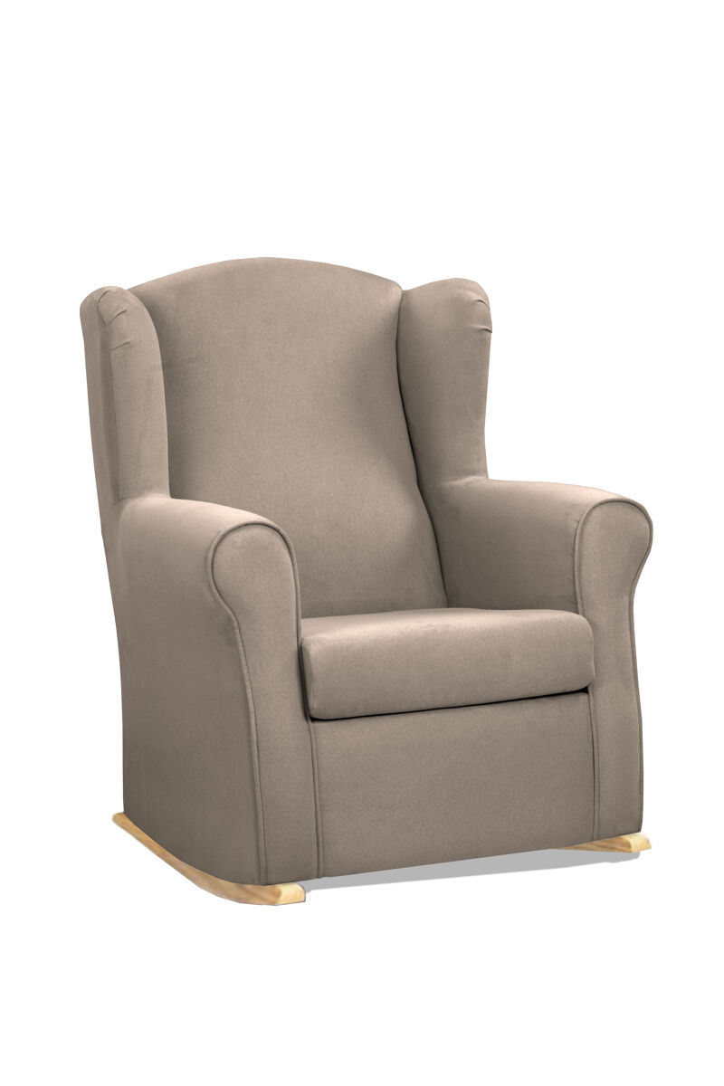 Sillón decorativo balancín dan color visón