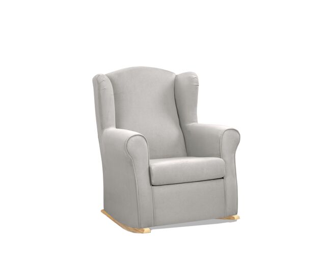 Sillón decorativo balancín dan color gris