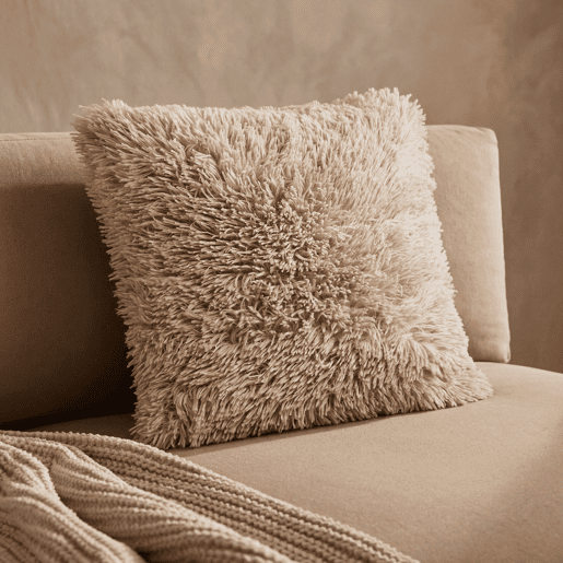 Almofada Shaggy NEW LUXURY 45x45cm cor taupe