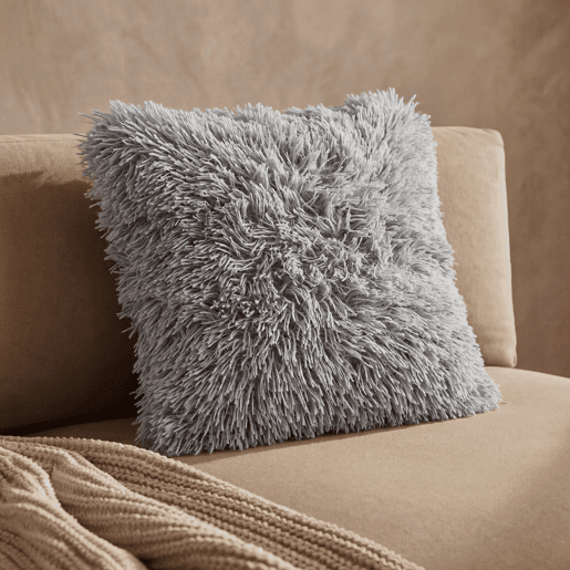 Almofada Shaggy NEW LUXURY 45x45cm cor cinza