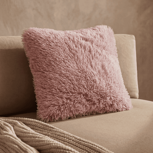 Almofada Shaggy NEW LUXURY 45x45cm cor rosa