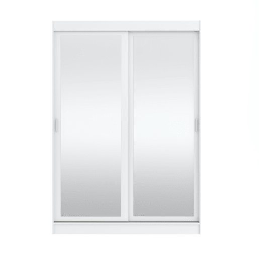 Roupeiro TOUCH II 150x215cm 2 portas de correr e espelho branco
