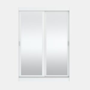 Roupeiro TOUCH II 150x215cm 2 portas de correr e espelho branco