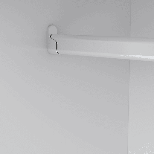 Roupeiro TOUCH II 150x215cm 2 portas de correr e espelho branco