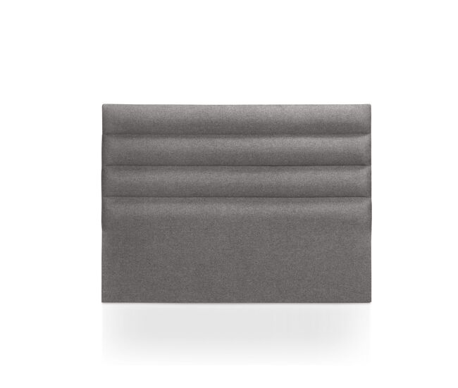 Cabecero tapizado en tela yute ceniza 160x117x6cm viena somnalis