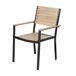 Silla de jardín MIJAS con madera de acacia Silla de jardín MIJAS con madera de acacia Negro/ Madera