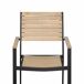 Silla de jardín MIJAS con madera de acacia Silla de jardín MIJAS con madera de acacia Negro/ Madera