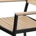 Silla de jardín MIJAS con madera de acacia Silla de jardín MIJAS con madera de acacia Negro/ Madera